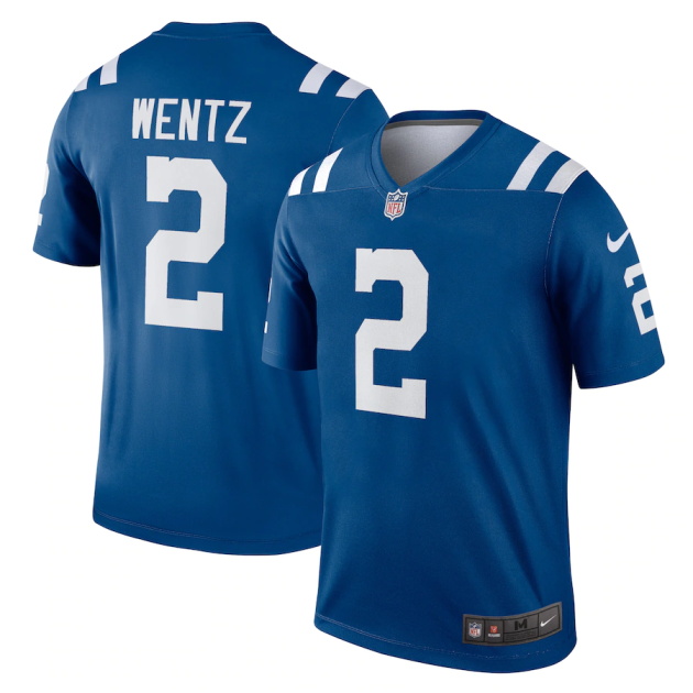 mens nike carson wentz royal indianapolis colts legend jersey